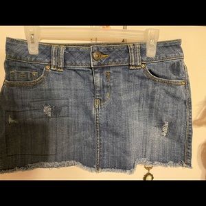 denim mini skirt low waisted